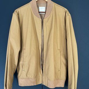 Sandro Monaco Cotton Bomber Jacket - Tan, Large